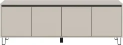 Home affaire Lowboard »BALTIC, Breite 184cm, grifflose Fronten, Metall-Füße,4 Türen, 4 Fächer« TV-Möbel, TV-Schrank, TV-Lowboard, Mediaboard