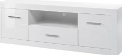 Home affaire Lowboard »Bianco, TV-Unterteil, moderne Kommode, TV-Schrank in Weiß Hochglanz« zeitlos, ausreichend Stauraum, vielseitig einsetzbar, 180 cm breit