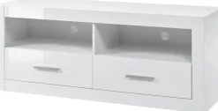 Home affaire Lowboard »Bianco, TV-Unterteil, moderne Kommode, TV-Schrank in Weiß Hochglanz« zeitlos, ausreichend Stauraum, vielseitig einsetzbar, 150 cm breit
