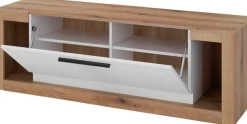 Home affaire Lowboard »Brixen, moderner TV-Schrank, Kommode in Eiche Evoke Dekor mit Weiß« Metallgriffe, ausreichend Stauraum, vielseitig einsetzbar