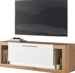 Home affaire Lowboard »Brixen, moderner TV-Schrank, Kommode in Eiche Evoke Dekor mit Weiß« Metallgriffe, ausreichend Stauraum, vielseitig einsetzbar