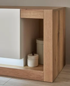 Home affaire Lowboard »Brixen, moderner TV-Schrank, Kommode in Eiche Evoke Dekor mit Weiß« Metallgriffe, ausreichend Stauraum, vielseitig einsetzbar