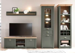 Home affaire Lowboard »Cambridge, moderner TV-Unterschrank, Kommode, TV-Schrank, Landhausstil« messingfarbene Metallgriffe, ausreichend Stauraum, 152 cm breit