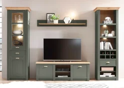 Home affaire Lowboard »Cambridge, moderner TV-Unterschrank, Kommode, TV-Schrank, Landhausstil« messingfarbene Metallgriffe, ausreichend Stauraum, 152 cm breit