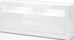 Home affaire Lowboard »Carat« Breite 150 cm, wird mit 2 Leisten geliefert (weiss und grau)