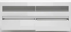 Home affaire Lowboard »Carat« Breite 150 cm, wird mit 2 Leisten geliefert (weiss und grau)
