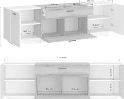 Home affaire Lowboard »Dalano« Breite ca.176 cm