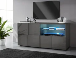 Home affaire Lowboard »Dama Breite 121 cm, TV-Board 1 Tür, 1 Schubkasten, TV-Schrank« Front in 3D-Optik, grifflos, verschiedene Farben