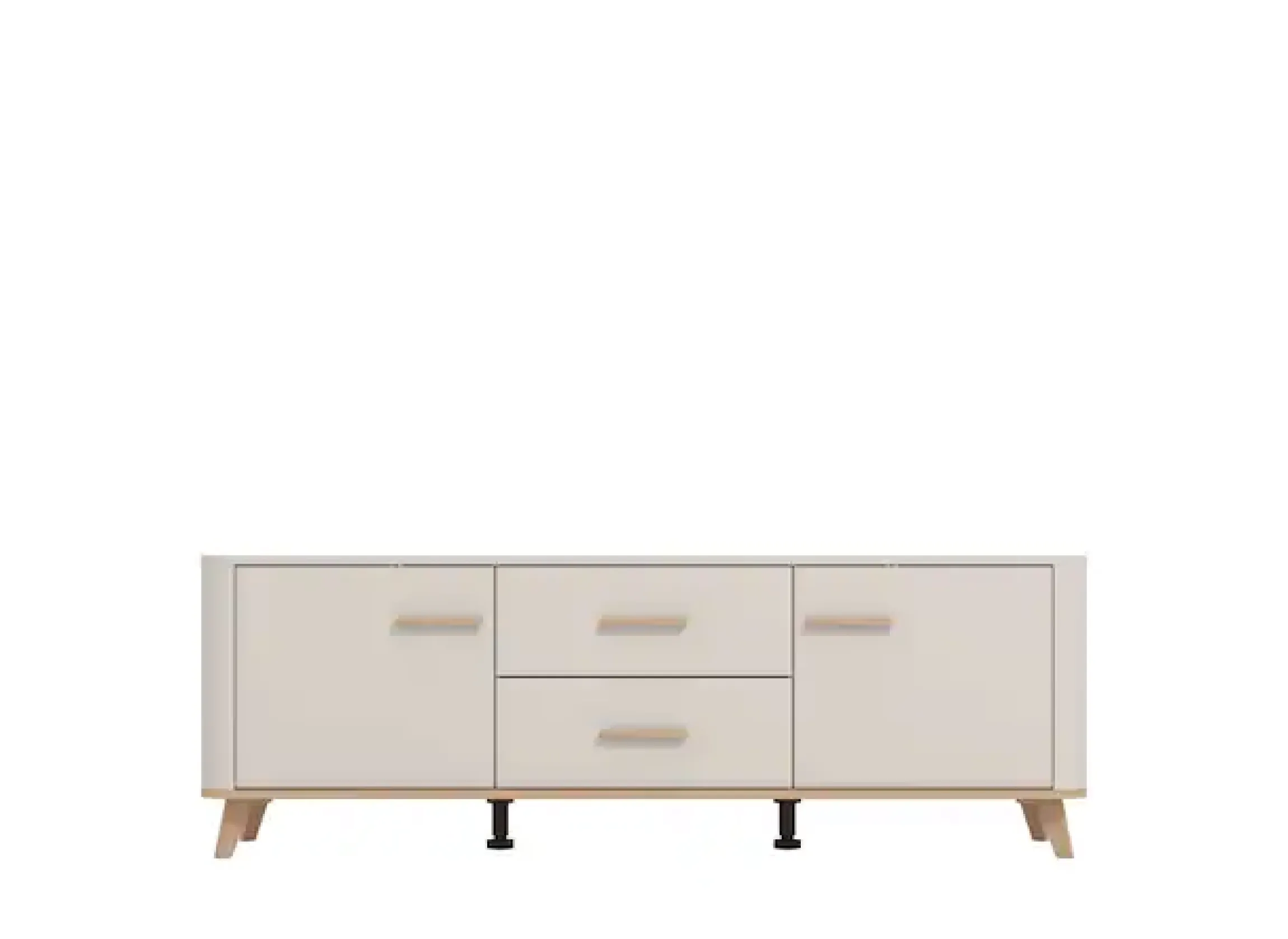 Home affaire Lowboard »Darwen TV-Board, TV-Kommode, TV-Schrank, TV-Unterschrank, TV-Möbel« Abgerundete Kanten, matte Kaschmir-Oberflächen, mit 2 Schubladen