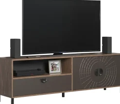 Home affaire Lowboard »Fusion« 1 Stk. tlg. TV-Lowboard mit Soft-Close-Türen & Schubkasten – (B/T/H) 183/40/55 cm