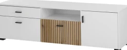 Home affaire Lowboard »Hudson« in moderner Trendfarbe, Griffe aus Metall (Schwarz), Breite 150 cm