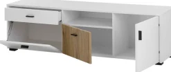 Home affaire Lowboard »Hudson« in moderner Trendfarbe, Griffe aus Metall (Schwarz), Breite 150 cm
