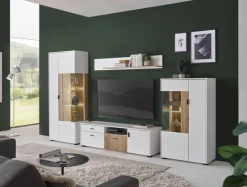 Home affaire Lowboard »Hudson« in moderner Trendfarbe, Griffe aus Metall (Schwarz), Breite 150 cm