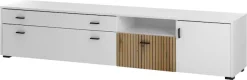 Home affaire Lowboard »Hudson« in moderner Trendfarbe, Griffe aus Metall (Schwarz), Breite 200 cm