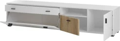 Home affaire Lowboard »Hudson« in moderner Trendfarbe, Griffe aus Metall (Schwarz), Breite 200 cm