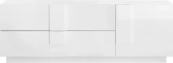 Home affaire Lowboard »Jupiter, Breite 181 cm, TV-Board 1 Tür - Soft Closing, 2 Schubkästen,« TV-Schrank, Medienkommode, moderne Griffblende, FSC®, viel Stauraum