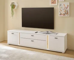 Home affaire Lowboard »LONG ISLAND« 1 Stk. tlg. in moderner Trendfarbe,inklusive senkrechter Beleuchtung,Breite 200 cm