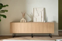 Home affaire Lowboard »Lund, moderner TV-Unterschrank, Kommode mit Kufengestell« optisch dünner Oberboden, hochwertige Optik, ausreichend Stauraum