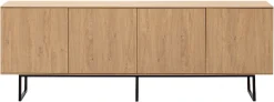 Home affaire Lowboard »Lund, moderner TV-Unterschrank, Kommode mit Kufengestell« optisch dünner Oberboden, hochwertige Optik, ausreichend Stauraum