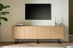 Home affaire Lowboard »Lund, moderner TV-Unterschrank, Kommode mit Kufengestell« optisch dünner Oberboden, hochwertige Optik, ausreichend Stauraum