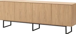 Home affaire Lowboard »Lund, moderner TV-Unterschrank, Kommode mit Kufengestell« optisch dünner Oberboden, hochwertige Optik, ausreichend Stauraum