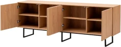 Home affaire Lowboard »Lund, moderner TV-Unterschrank, Kommode mit Kufengestell« optisch dünner Oberboden, hochwertige Optik, ausreichend Stauraum