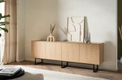 Home affaire Lowboard »Lund, moderner TV-Unterschrank, Kommode mit Kufengestell« optisch dünner Oberboden, hochwertige Optik, ausreichend Stauraum
