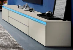 Home affaire Lowboard »Magic,Lowboard,TV-Kommode,TV-Möbel,TV-Bank« Hochglanzlackiert, Alugriff, 2 Türen, 2 Schubkästen,B/T/H 240×40×40 cm