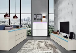 Home affaire Lowboard »Magic,Lowboard,TV-Kommode,TV-Möbel,TV-Bank« Hochglanzlackiert, Alugriff, 2 Türen, 2 Schubkästen,B/T/H 240×40×40 cm