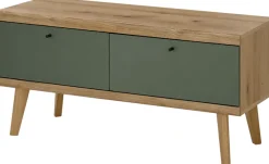 Home affaire Lowboard »MAVAS« in moderner Trendfarbe, Griffe aus Metall (Schwarz), Breite 107 cm