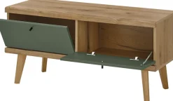 Home affaire Lowboard »MAVAS« in moderner Trendfarbe, Griffe aus Metall (Schwarz), Breite 107 cm