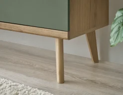Home affaire Lowboard »MAVAS« in moderner Trendfarbe, Griffe aus Metall (Schwarz), Breite 107 cm