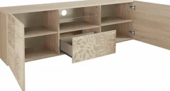 Home affaire Lowboard »Miro« Breite 181 cm mit dekorativem Siebdruck