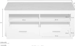 Home affaire Lowboard »Nybro TV-Kommode« TV-Unterteil mit 2 Schubladen & 2 Fächern - (B/T/H) 148/45/59 cm