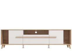 Home affaire Lowboard »Orleans, TV-Lowboard, TV-Schrank, TV-Ständer, Breite 190 cm« Kommode, Opaque Weiß/Artisan Eiche Dekor,modernes und elegantes Design