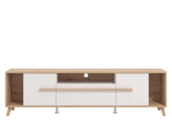 Home affaire Lowboard »Orleans, TV-Lowboard, TV-Schrank, TV-Ständer, Breite 190 cm« Kommode, Opaque Weiß/Artisan Eiche Dekor,modernes und elegantes Design
