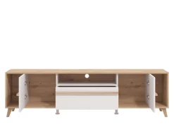 Home affaire Lowboard »Orleans, TV-Lowboard, TV-Schrank, TV-Ständer, Breite 190 cm« Kommode, Opaque Weiß/Artisan Eiche Dekor,modernes und elegantes Design