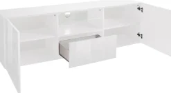 Home affaire Lowboard »Prisma Breite 181 cm, TV-Board 2 Türen, 1 Schubkasten, TV-Schrank« Front mit elegantem Siebdruck, grifflos, viel Stauraum