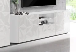 Home affaire Lowboard »Prisma Breite 181 cm, TV-Board 2 Türen, 1 Schubkasten, TV-Schrank« Front mit elegantem Siebdruck, grifflos, viel Stauraum