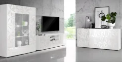 Home affaire Lowboard »Prisma Breite 181 cm, TV-Board 2 Türen, 1 Schubkasten, TV-Schrank« Front mit elegantem Siebdruck, grifflos, viel Stauraum