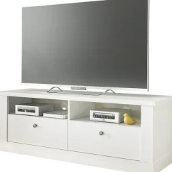 Home affaire Lowboard »RAVENNA« im romantischen Landhausstil, Griffe aus Metall, Breite 132 cm