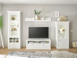 Home affaire Lowboard »RAVENNA« im romantischen Landhausstil, Griffe aus Metall, Breite 132 cm