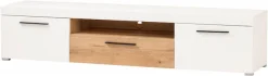 Home affaire Lowboard »Salerno, moderner Unterschrank, Kommode in Weiß mit Eiche Evoke Dekor« Metallgriffe, ausreichend Stauraum, vielseitig einsetzbar, 205cm breit