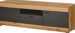 Home affaire Lowboard »Soleto, moderner TV-Schrank, Kommode, TV-Unterschrank« zeitlos, schwarze Griffe aus Metall, ausreichend Stauraum