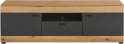 Home affaire Lowboard »Soleto, moderner TV-Schrank, Kommode, TV-Unterschrank« zeitlos, schwarze Griffe aus Metall, ausreichend Stauraum