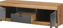 Home affaire Lowboard »Soleto, moderner TV-Schrank, Kommode, TV-Unterschrank« zeitlos, schwarze Griffe aus Metall, ausreichend Stauraum