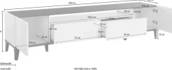 Home affaire Lowboard »SunriseTV-Board, TV-Schrank« Breite 200 cm