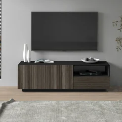 Home affaire Lowboard »Vega,Lowboard,TV Board,TV Schrank,150 cm« mit 2 Türen und 1 Schublade,Fronten mit Rillen-Optik