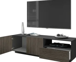 Home affaire Lowboard »Vega,Lowboard,TV Board,TV Schrank,150 cm« mit 2 Türen und 1 Schublade,Fronten mit Rillen-Optik