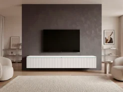 Home affaire Lowboard »Vera, wahlweise mit oder ohne Beleuchtung« gefräste MDF Front mit 3D Effekt, stehend und hängend montierbar